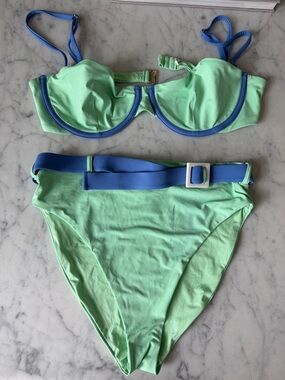 WeworeWhat high waist  Bikini set size medium